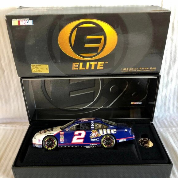 Elite Rusty Wallace #2 Miller Lite 1998 Ford Taurus Elite 1:24 Die Cast - Picture 1 of 10